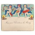 AMERICAN CHRISTMAS GREETINGS CARD antique .. bl...
