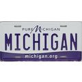 Michigan State License Plate Novelty Fridge Magnet