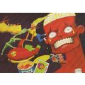 Baked Beans Attack Of The Titans Unique Comic Advertising Postcard