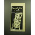1957 Nicholson's Lamplighter Gin Ad - Lamplighter is here!