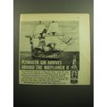 1957 Plymouth Gin Ad - Plymouth Gin arrives aboard the Mayflower II