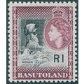 Basutoland 1963 1r black & maroon SG79 unused