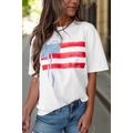 White Flag Bow Graphic Crewneck Tee