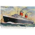 PRINTED ARTIST DRAWN POSTCARD S.S.UNITED STATES...