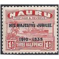 Nauru 1935 SG40 1 1/2d Scarlet Silver Jubilee M...