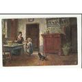1535 GOING TO SCHOOL Tuck Oilette Postcard