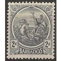 Barbados 1921 SG221 2d Grey Mounted Mint . .