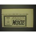 1914 Moxie Soda Ad - Order a Case Today