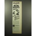 1970 Williams Iron Sights Ad - Hunter-Designed