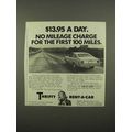 1975 Thrifty Rent-a-Car Ad - $13.95 a Day