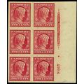 368, Mint NH Superb 2¢ Plate Block of Six Stamp...