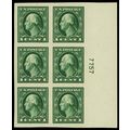 481, Mint NH Superb 1¢ Plate Block of Six Stamp...