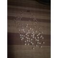 Necklace faux pearl sporadically placed