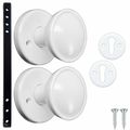 EASY FIT WHITE MORTICE DOOR KNOB SET Round Hand...