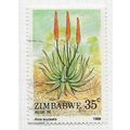 ZIMBABWE 1988 ALOE PLANT ACULEATA FLORA 35c USED