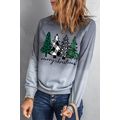 Gray Merry Christmas Tree Gradient Color Print ...