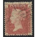 GB 1858 QUEEN VICTORIA 1d RED PLATE 148 OF USED...