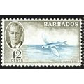 Barbados 1950 12c Greenish Blue & Olive Mounted...