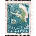 HUNGARY, BIRDS, Little Egret, green 1959, 20f