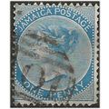 Jamaica 1873 SG8 1d Blue Wmk Crown CC Fine Used...