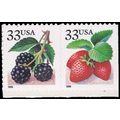 3297-3296 33c Fruit Berries Fine MNH BPS Hor Pa...
