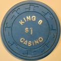 King 8. $1 Casino Chip. Las Vegas, NV. Rare. X87.