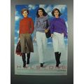 1983 Halston III Collection Pastel Sweaters Ad