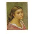 YOUNG GIRL by Auguste Renoir .. unused vintage ...