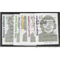 CAN 1996 (SET) 'CANADIAN AUTHORS' (5v) FINE USE...