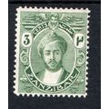 Zanzibar Sg277 3c yellow green mounted mint (G18)