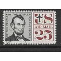 USA 1959 AIR 25c ABRAHAM LINCOLN SG A 1141 FINE...