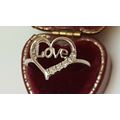 Estate Vintage 10K white Gold 5- Diamonds Heart...