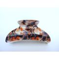Orange purple mauve white marbled hair claw clip