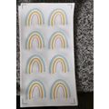 4 sheets of 8 vinyl rainbow stickers, each shee...