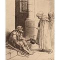 CHARITY 1914 Alphonse Legros ANTIQUE ETCHING
