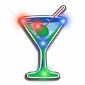 Well Martini Flashing Body Light Lapel Pins