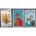 Royal Wedding - Belize 1981 - F H - SG 617/9