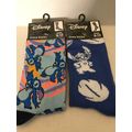 TWO NEW Disney Stitch Unisex Crew Socks Size 9-13