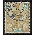 MALTA 1922-6 2d USED SG128