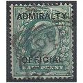 1902 O101 1/2d Blue-Green Admiralty Official Go...