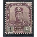 Johore 1912 SG80 3c Dull Purple & Olive-Black M...