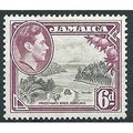 Jamaica 1950 SG128a 6d Grey & Purple P13.5x13 M...