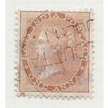 INDIA 1865 QV ONE ANNA REDDISH BROWN USED