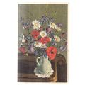 PRETTY FLOWERS IN A VASE .. used vintage postca...