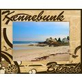 Kennebunk Beach Maine Engraved Wood Picture Fra...