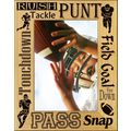 Football Sayings Laser Engraved Wood Picture Fr...