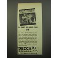 1956 Decca Records Ad - You can't Run Away from It