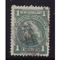 NEWFOUNDLAND 1897-1918 1c QUEEN VICTORIA USED