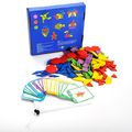 155 Pieces Wooden Pattern Blocks Geometric Set