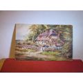 COTTAGE HOMES by H Stannard unused antique postcard, Raphael Tuck 'Oilette' =